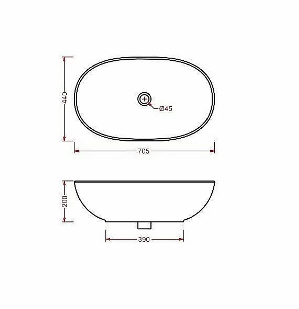Раковина накладная Artceram La Ciotola 70LCL002 01 00 bi белая