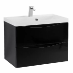 Тумба с раковиной Belbagno MARINO 70 подвесная Nero Lucido