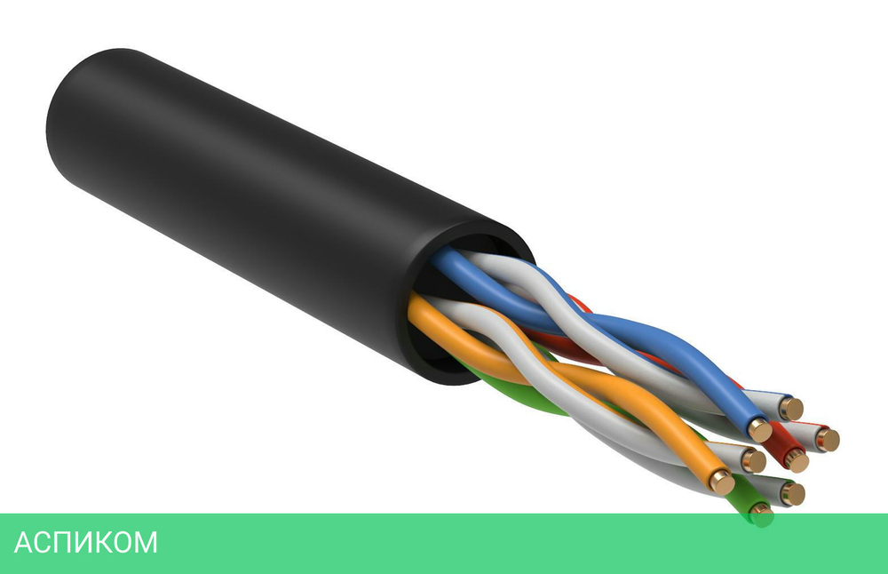 Кабель витая пара ITK LC3-C5E04-139-100 100м черный