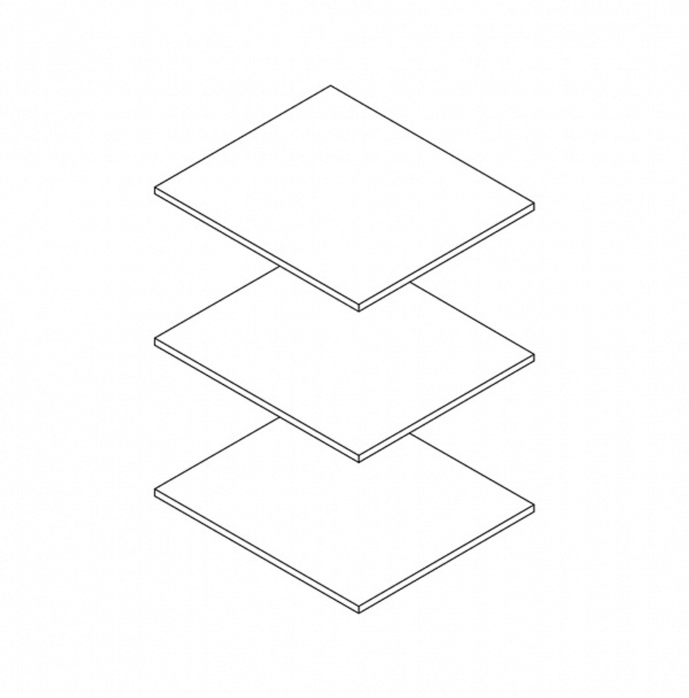 Оливия Спальня Комплект полок шкафа 1 дв. и 3 дв.