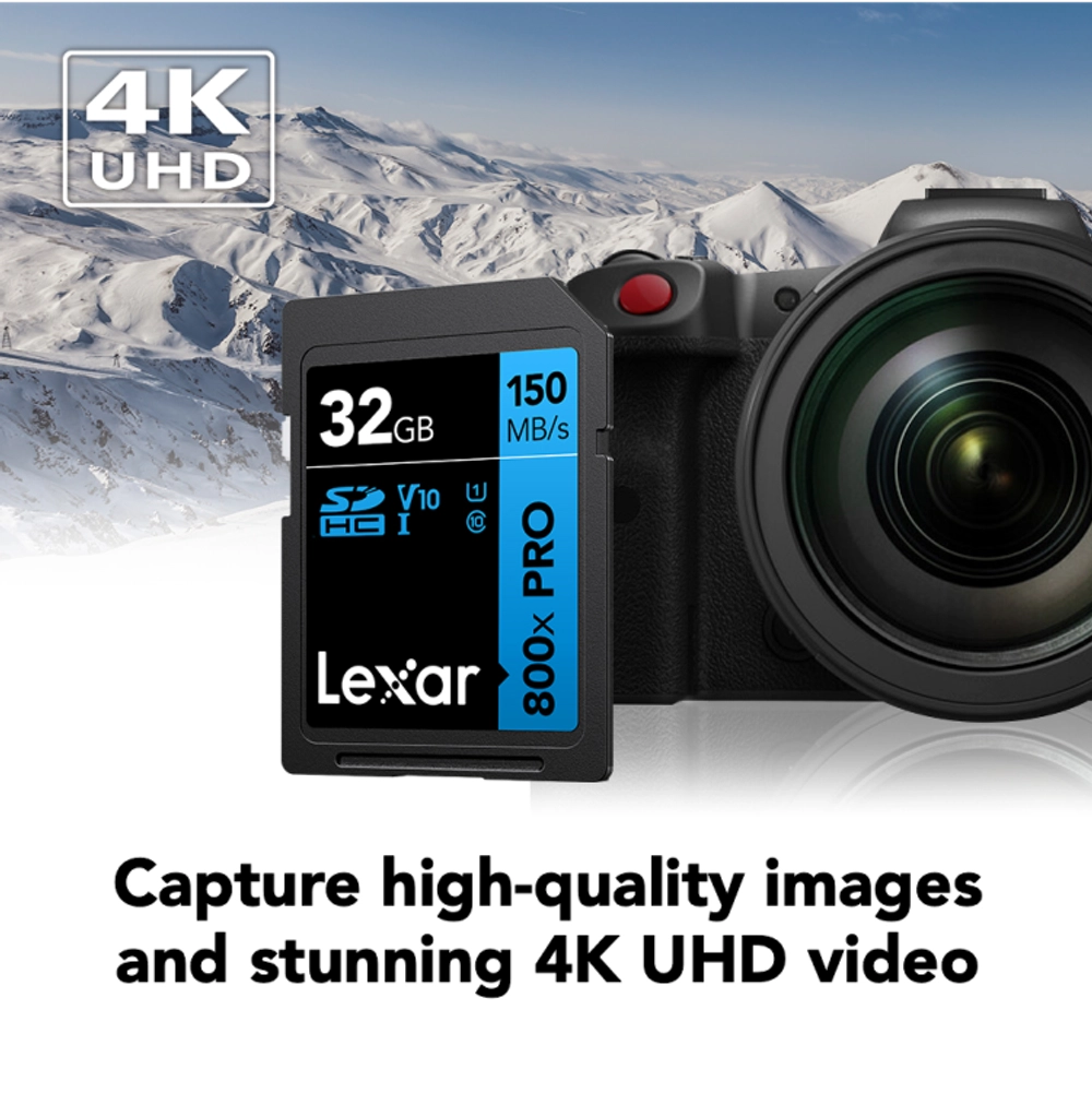 Карта памяти Lexar SDHC 32Gb PRO 800x Class 10 UHS-I V30 150MB/s