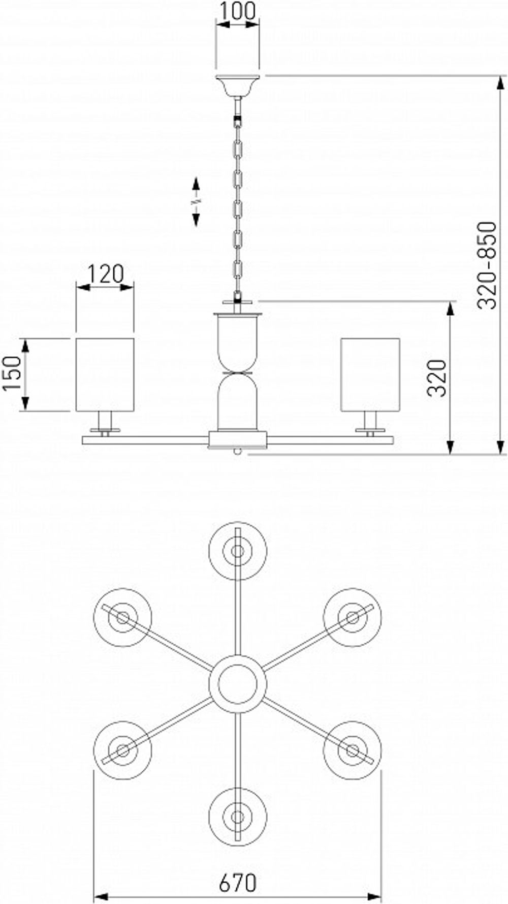 Подвесная люстра Eurosvet Caprera 60146/6 никель