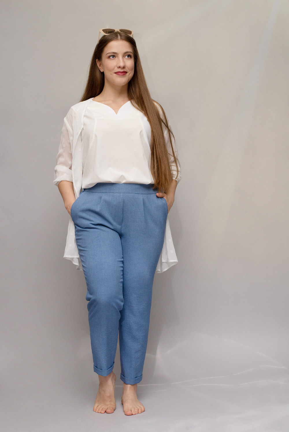 Блузка 3240зп, горох #99Г093240зп