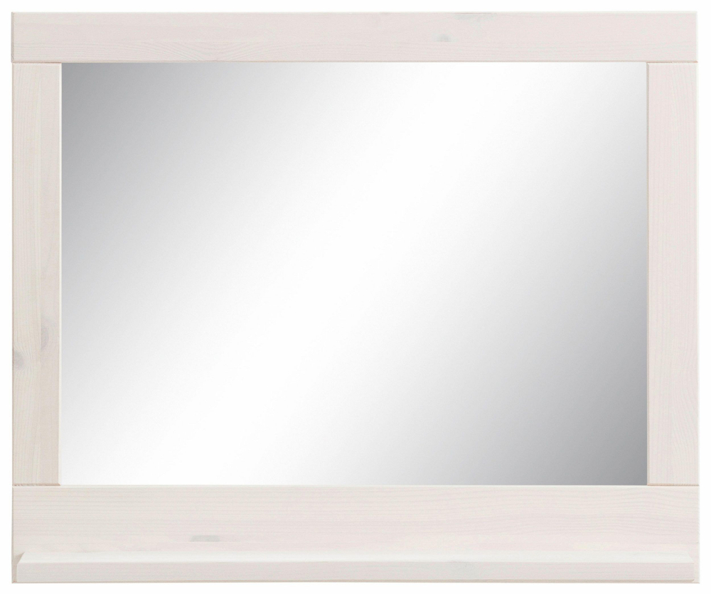 Зеркало настенное 60х50, Джосси, прямоугольное, для ванной, спальни, прихожей, в деревянной раме, белый, Dipriz