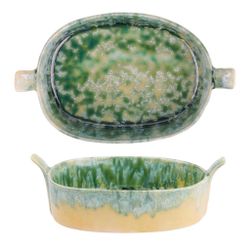 Блюдо для подачи 19,5*11,2 см h4,4 см 450 мл с ручками   P.L. [1]