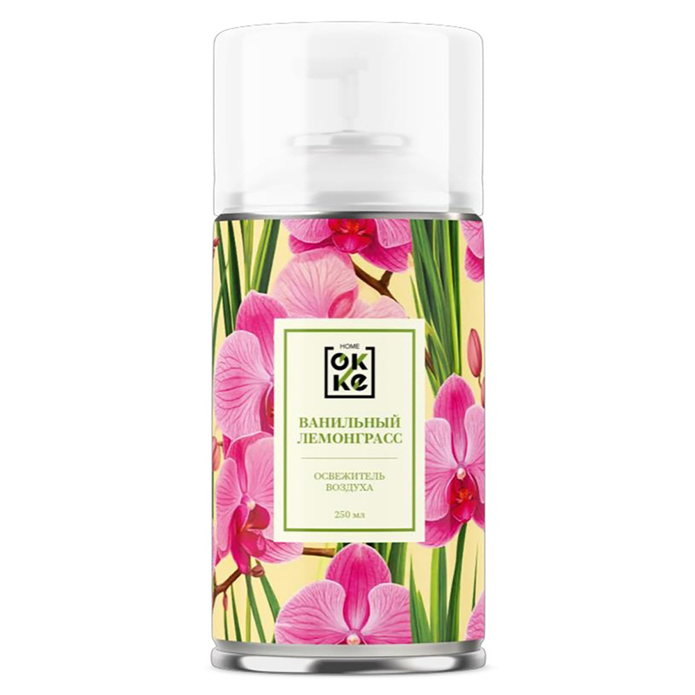 Освежитель воздуха Okke Home Ванильный лемонграсс 250 мл сменный баллон (сухое распыление)