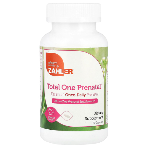 Zahler, Total One Prenatal ™, незаменимое средство для беременных один раз в день, 120 капсул
