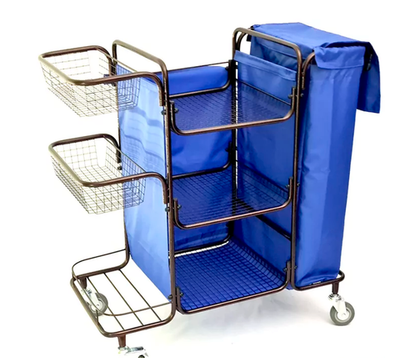 Тележка разборная для горничной, синий мешок