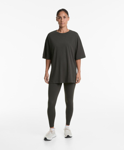 Oysho Футболка из смесового хлопка, темно-свинцовый