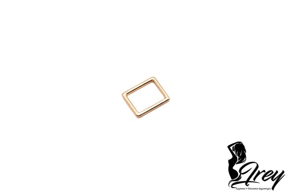 Кольцо - квадрат Arta-F, 10 мм, металл, золото