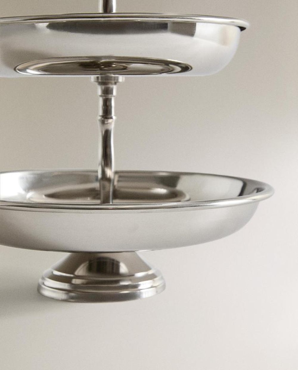 ZARA HOME СТАЛЬНОЕ СЕРВИРОВОЧНОЕ БЛЮДО, СЕРЫЙ