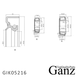 Подшипник ступицы задний KIA Carnival 99-06 GANZ GIK05216