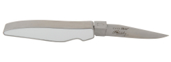 Нож складной 11см Forge de Laguiole ORA ITO Alain Delon белый с серым чехлом