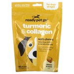 Ready Pet Go, Куркума и коллаген, для собак всех возрастов, со вкусом курицы и сыра, 90 мягких жевательных таблеток, 360 г, (12,7 унции)