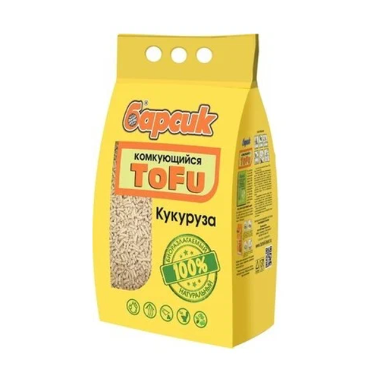 Барсик наполнитель комкующийся TOFU Кукурузный