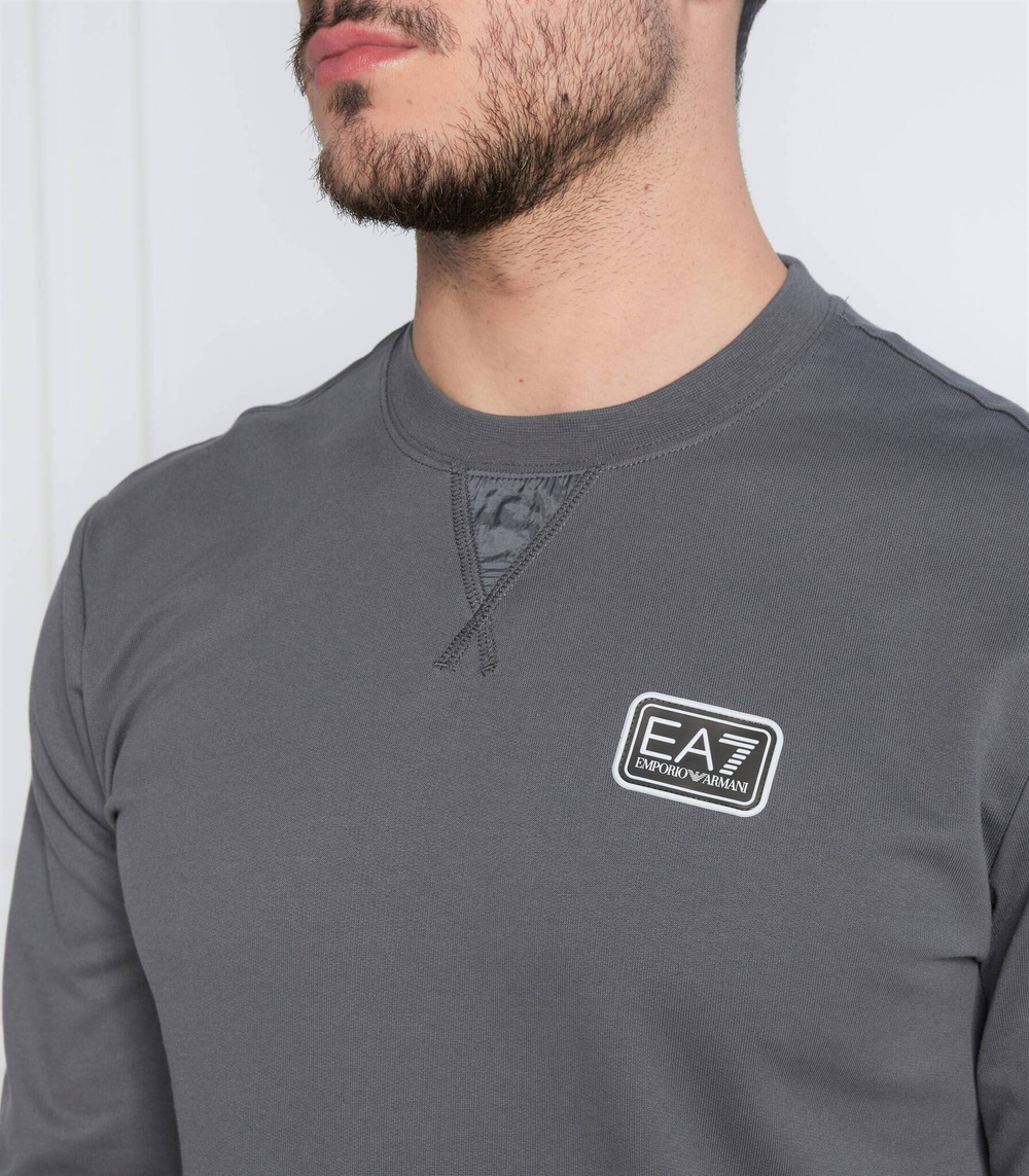 Худи EA7 - серый(3RPM26 PJ05Z)