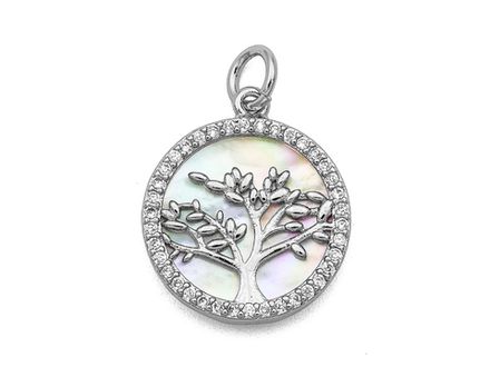 Подвеска "Семейное дерево" 17,5мм, перламутр