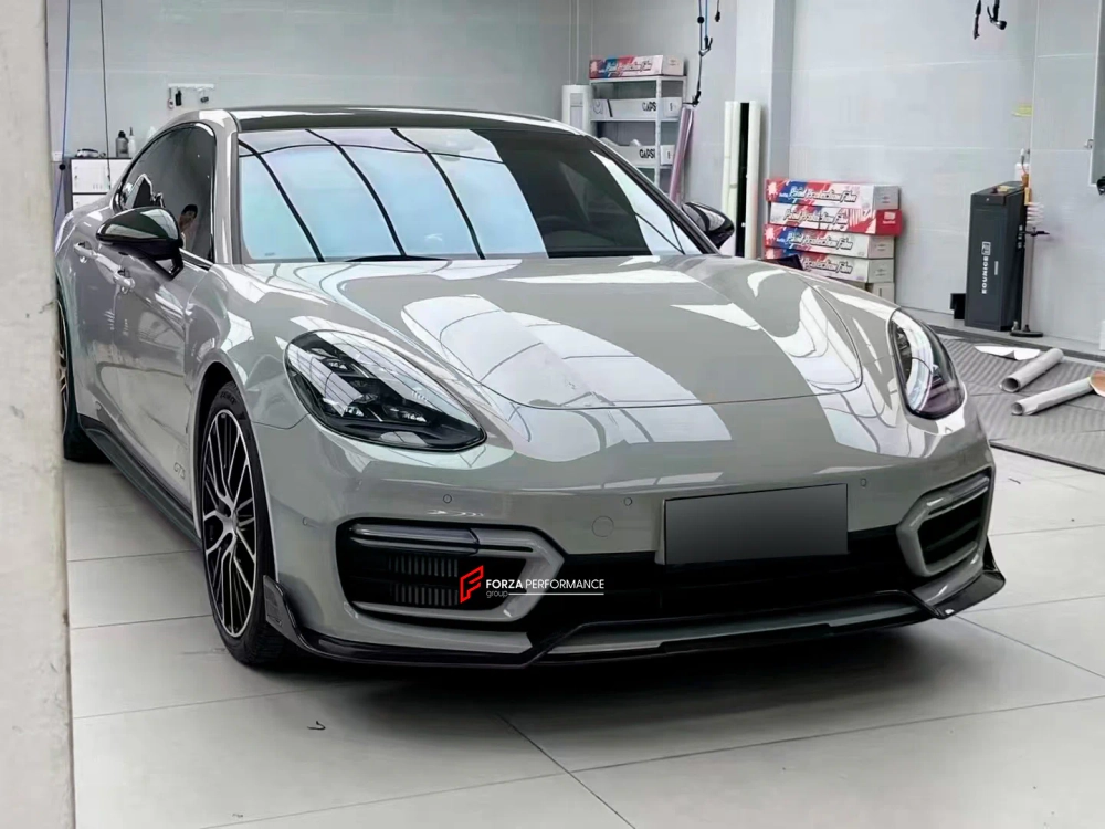 Карбоновая губа переднего бампера для PORSCHE PANAMERA G2 971.1 рестайлинг 2020–2024