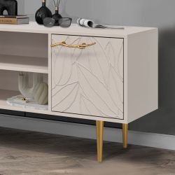 Тумба под ТВ Арт Колор leaves 117см Стайл Голд Серый агат