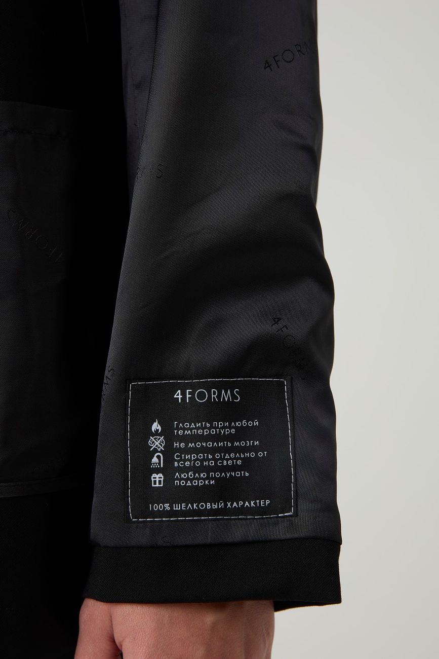 Жакет однобортный "Inside out", черный