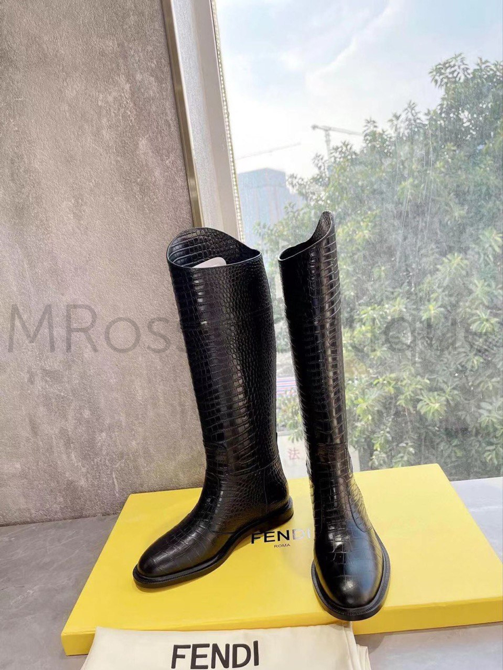 Fendi croc boots cheap