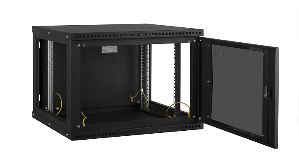 Шкаф настенный 19", 6U TLK TWI-066035-R-G-BK