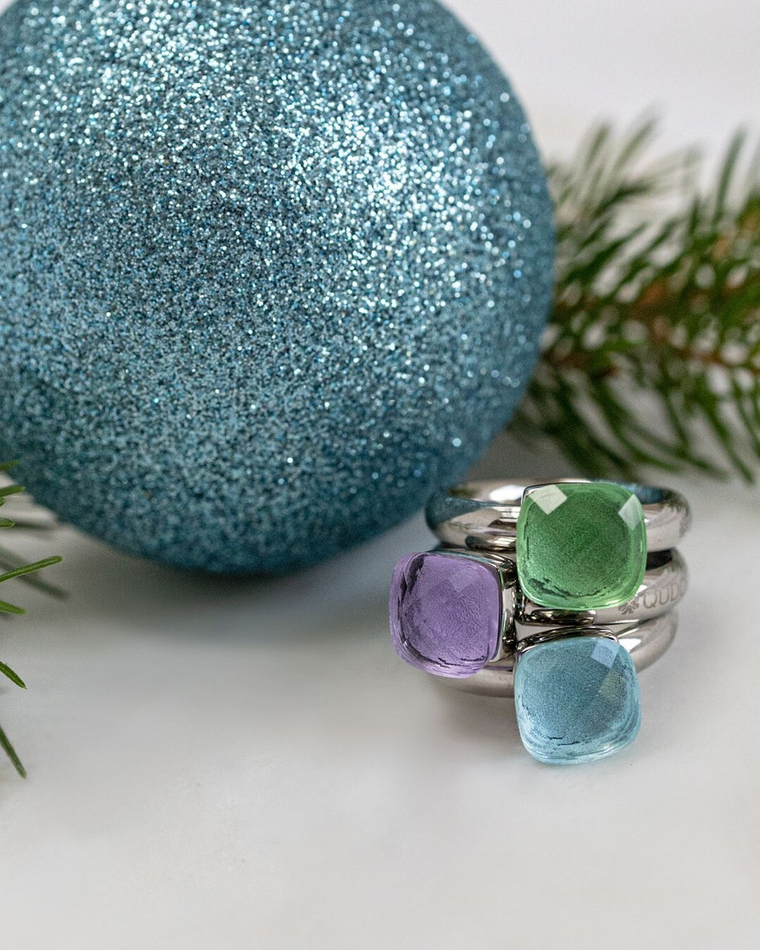 Кольцо Qudo Firenze aquamarine 16.5 мм 610788/16.5 BL/S