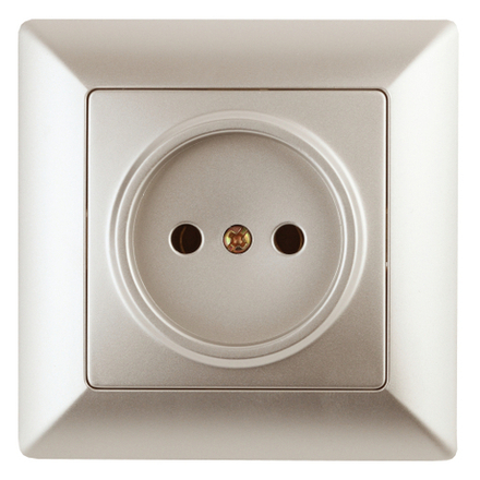 Розетка Intro Solo 4-201-04 2P 16А-250В СУ шампань