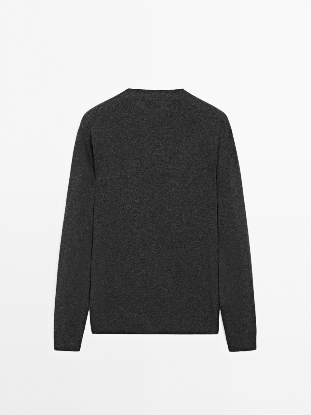 Massimo Dutti Свитер из смесовой шерсти с круглым вырезом, маренго