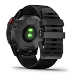Спортивные наручные часы Garmin Fenix 6 Pro Solar серый с черным ремешком 010-02410-15