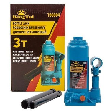 Домкрат бутылочный 3т KINGTUL KT-T90304 KT-T90304