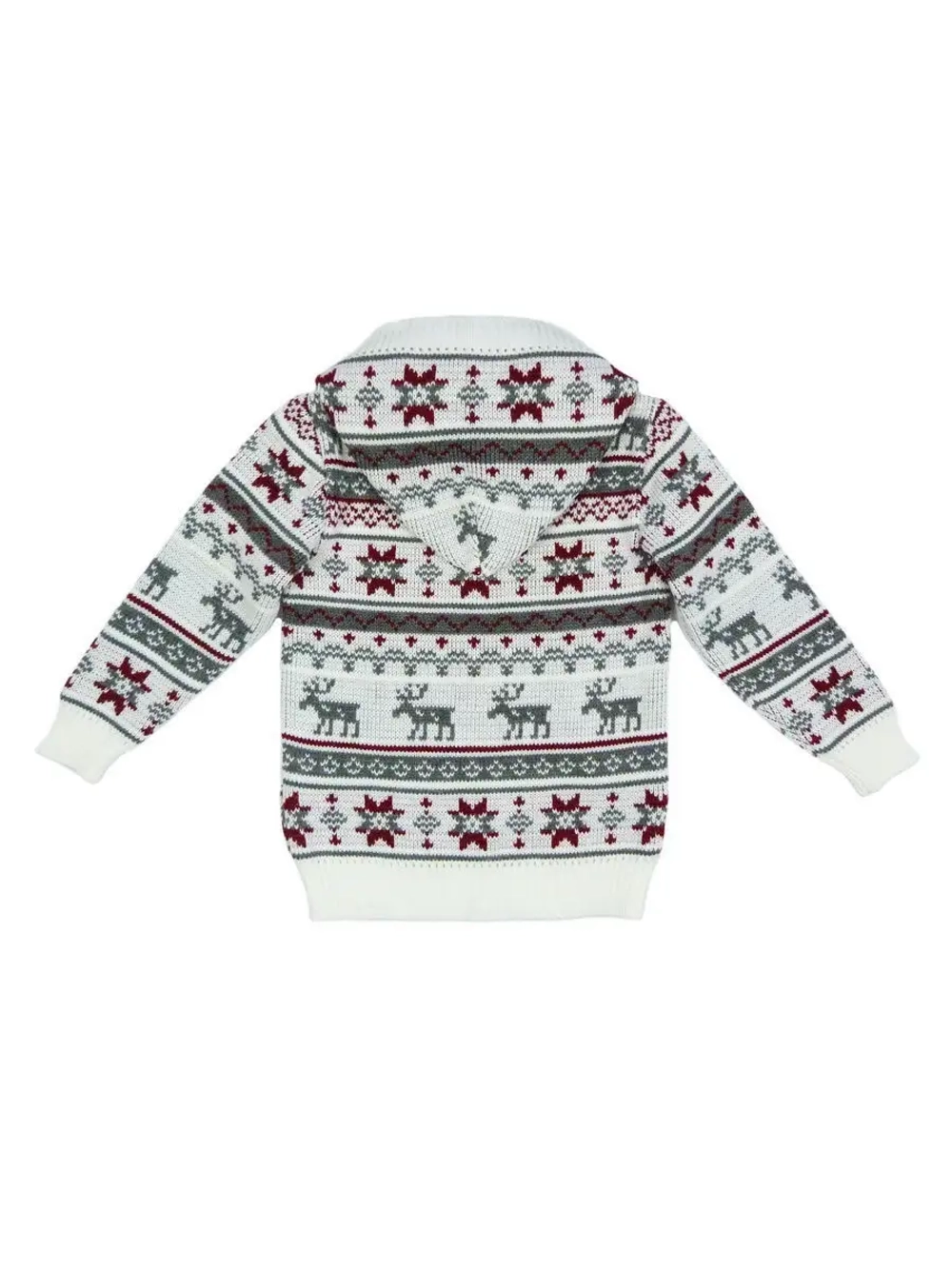 Кофта вязаная на молнии с капюшоном