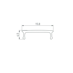 Экран LINE-2000 OPAL BLACK-PM (Arlight, Пластик) 040302