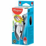 Степлер №24/6, 26/6 MAPED "Ergologic", до 25 листов, с контейнером для скоб, серебристо-бирюзовый, 352513