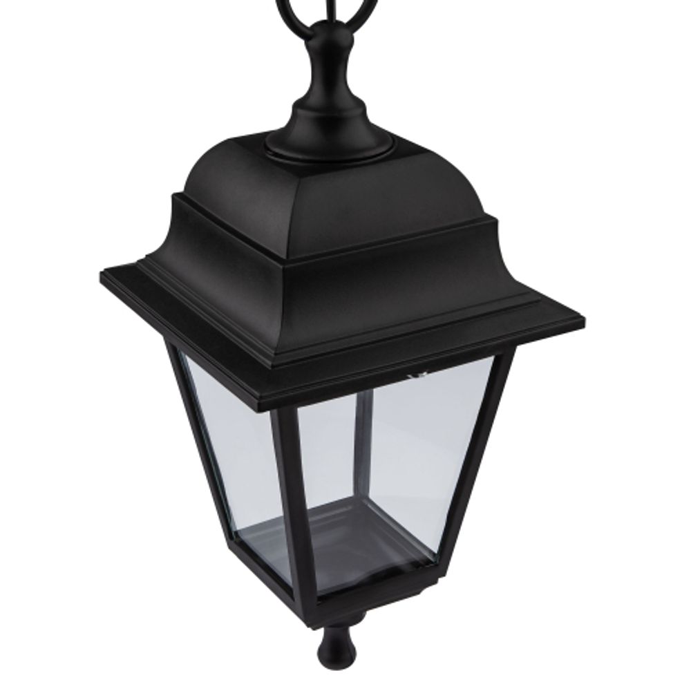 Садово-парковый светильник ЭРА НСУ 04-60-001 черный 4 гранный подвесной IP44 Е27 max60Вт