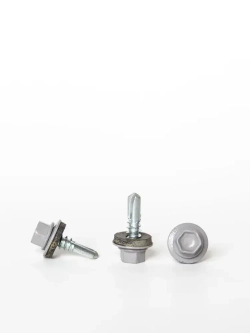 Саморез КРОВЕЛЬНЫЙ 5,5х19 шестигран СВЕРЛО 100 шт сигнальный серый (RAL 7004)