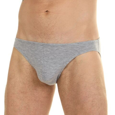 Серые меланжевые мужские трусы-слипы с низкой посадкой (Размер: XXL) (Цвет: серый)