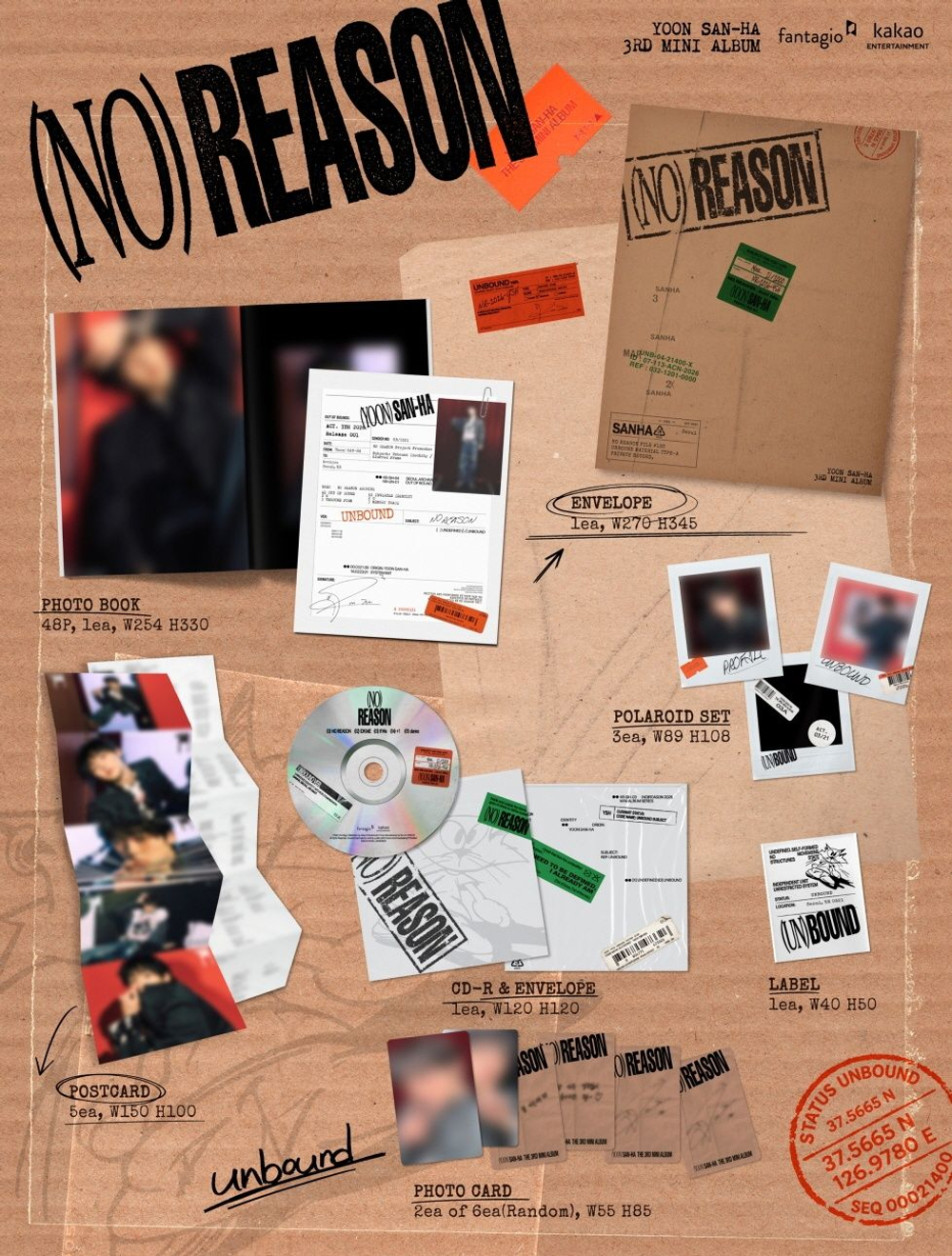 (ПРЕДЗАКАЗ) Альбом YOON SANHA - NO REASON 3rd Mini Album RANDOM Version