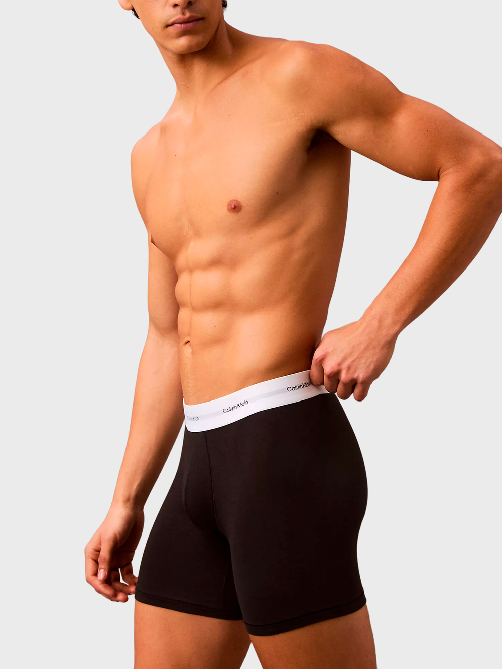 Мужские трусы боксеры-брифы Calvin Klein Cotton Modal Stretch 3-Pack Black