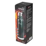 Термос Тонар 1200ML (HS.TM-058-G) с ситечком, 2 крышки-кружки (Зеленый)