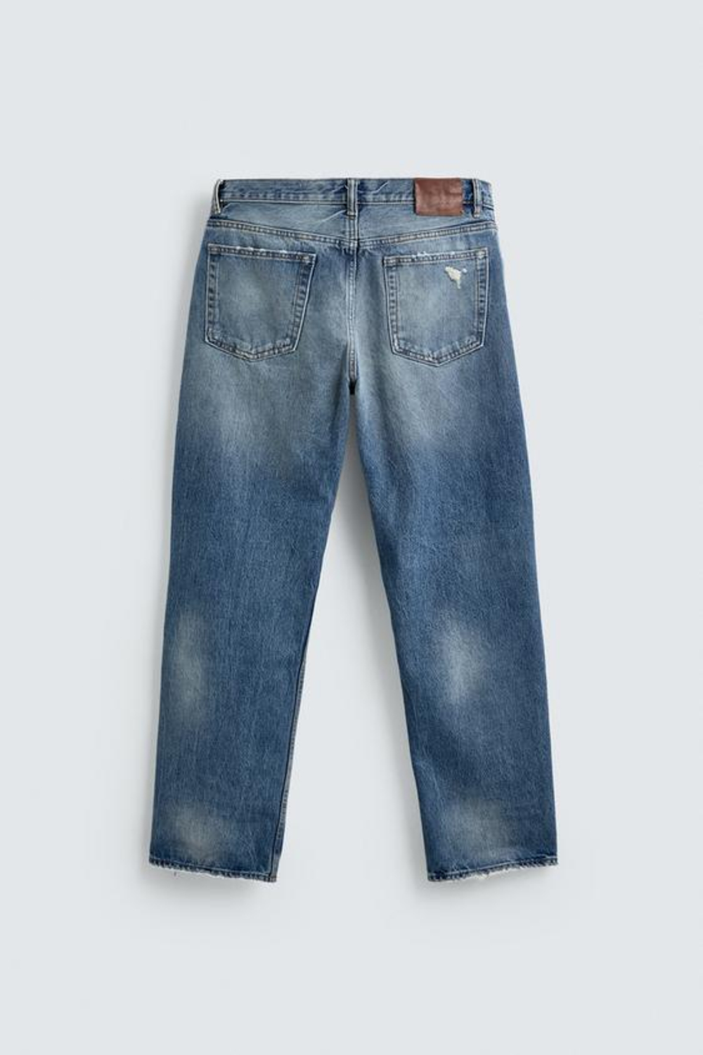 ZARA ДЖИНСЫ STRAIGHT FIT, СИНИЙ