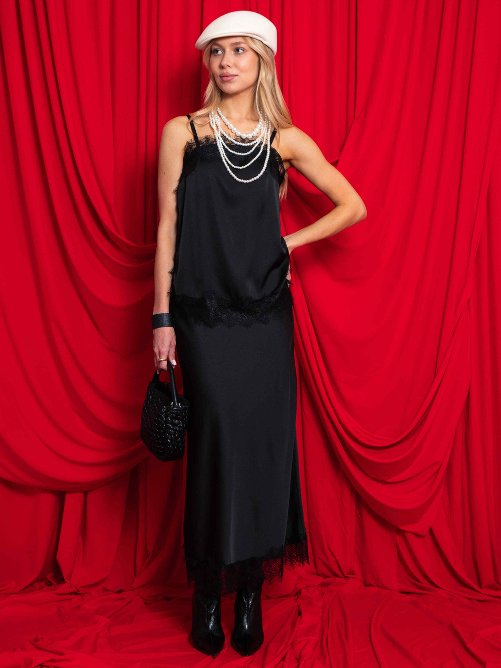 Блуза-топ Шантилье (черный)