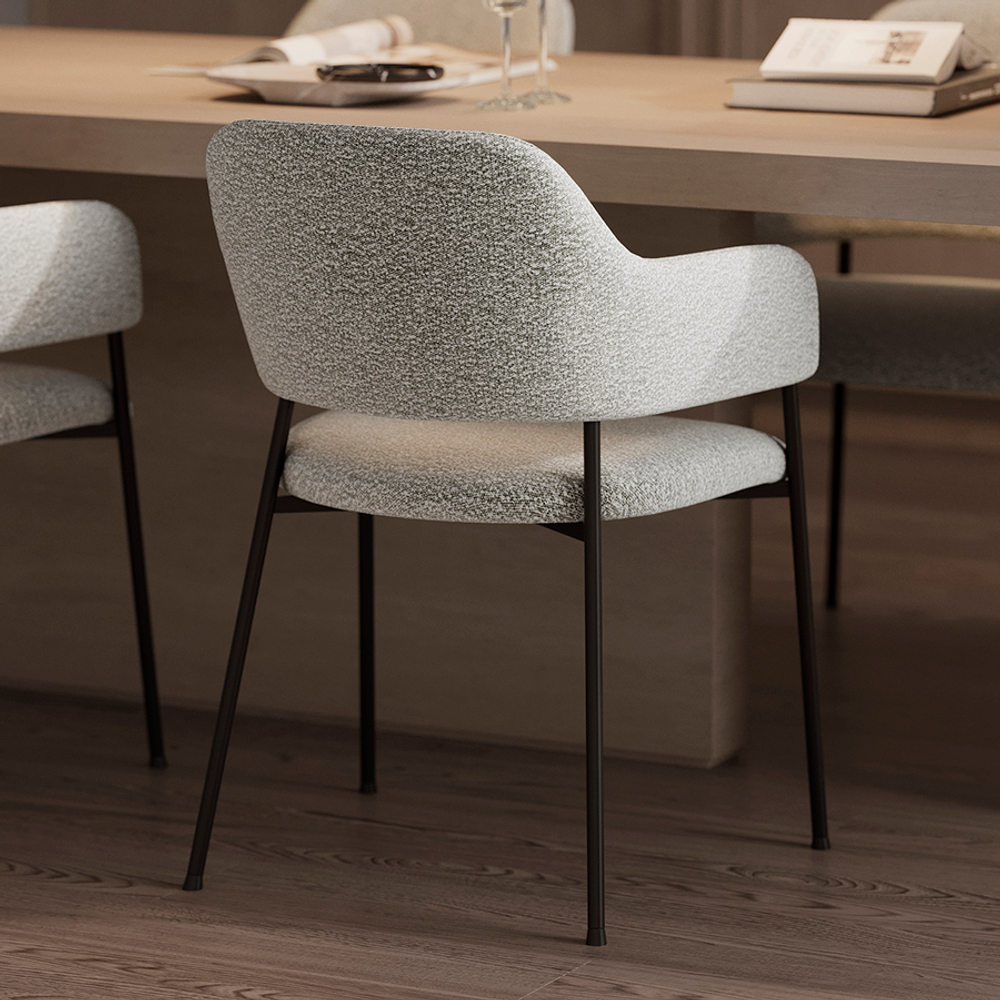 Стул Wendy, букле, серый