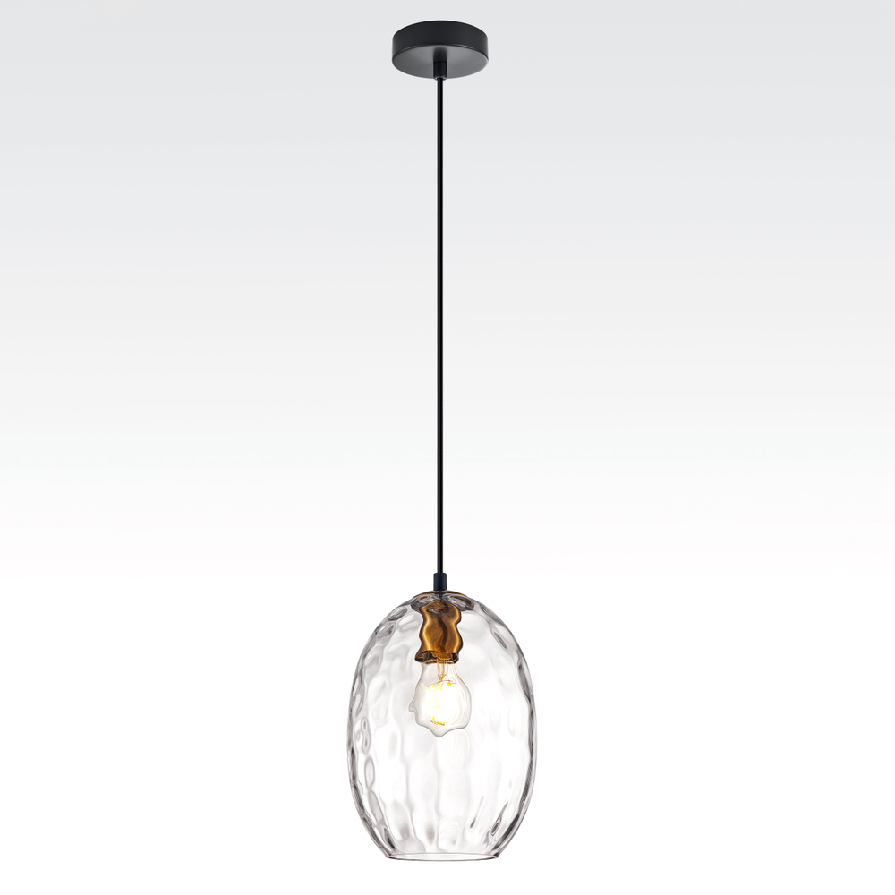 806120 Подвес NUBELLA 1х12W (led) E27 ЧЕРНЫЙ/БРОНЗА/ПРОЗРАЧНЫЙ