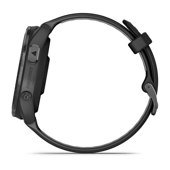 Умные часы Garmin Forerunner 965 черные, темно-серый DLC титановый безель, с черным ремешком