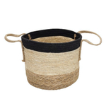 Корзина для хранения с ручками "Перу", Д290 Ш290 В250, натуральный, бежевый, черный