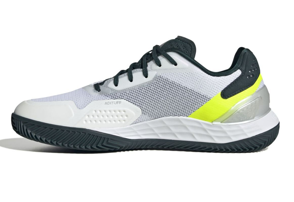 Мужские теннисные кроссовки Adidas Defiant Speed 2 M Clay - white/grey/lime