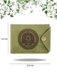 Портмоне Всевидящее око светло-зеленый нубук 05074