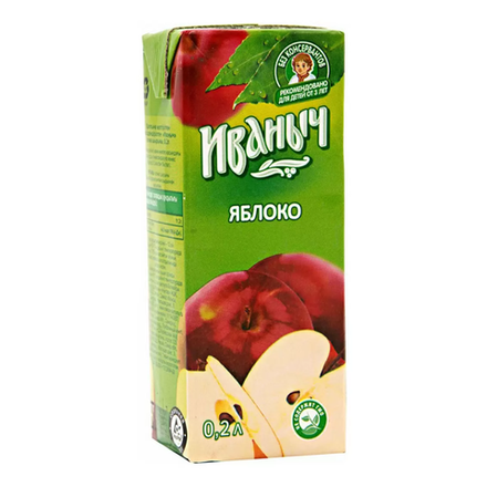 Натуральный сок Иваныч Яблоко 0,95 л