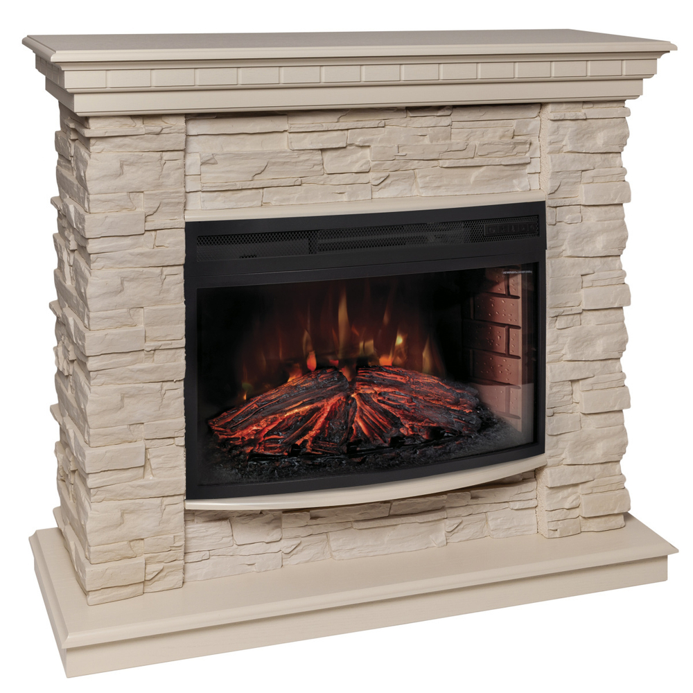 Электрокамин RealFlame Elford 25 WT белый дуб c Firefield 25 S IR